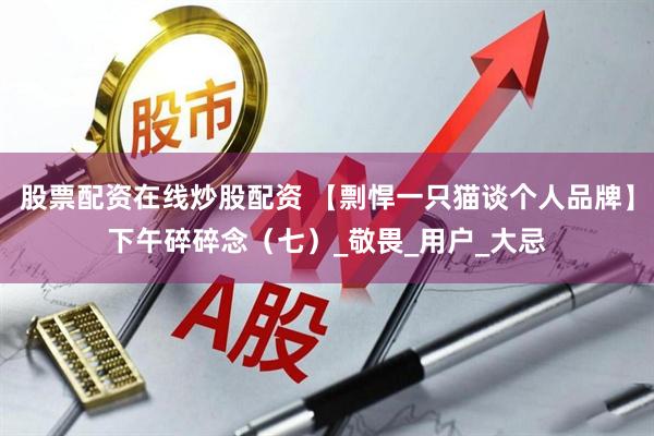 股票配资在线炒股配资 【剽悍一只猫谈个人品牌】下午碎碎念（七）_敬畏_用户_大忌